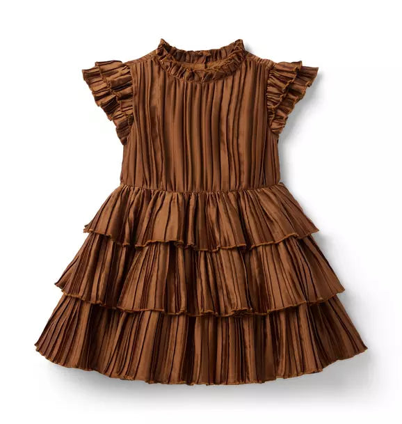 Pleated Ruffle Dress