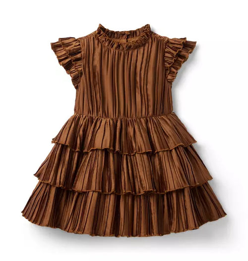Pleated Ruffle Dress