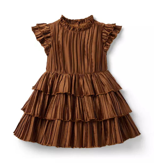 Pleated Ruffle Dress