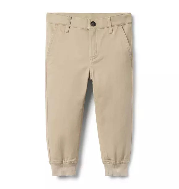 The Button Twill Jogger