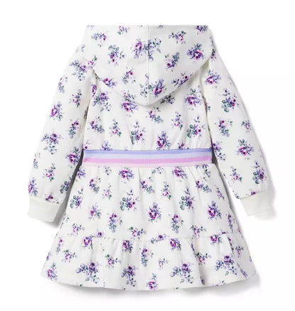 Floral Hooded Fleece Dress