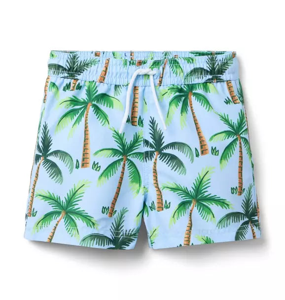 Recycled Palm Tree Swim Trunk