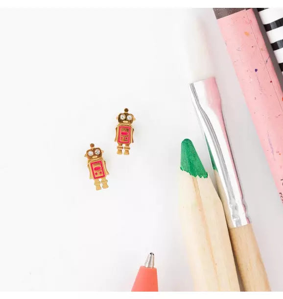 Robot Stud Earrings