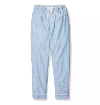 Men's Twill Pajama Pants in French Blue Seersucker