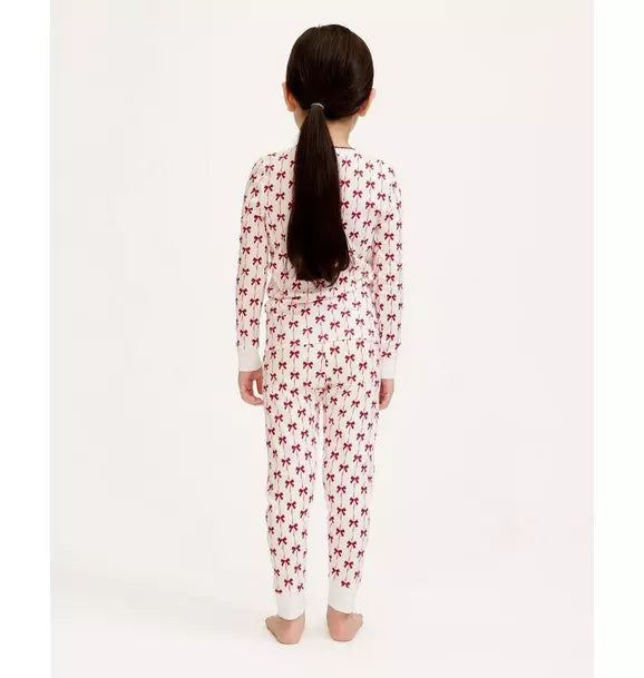 Girls Pima Snug Fit Pajama in Blissful Bows