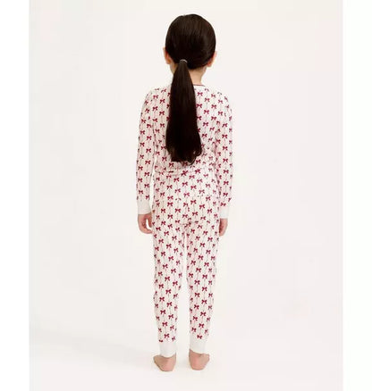 Girls Pima Snug Fit Pajama in Blissful Bows
