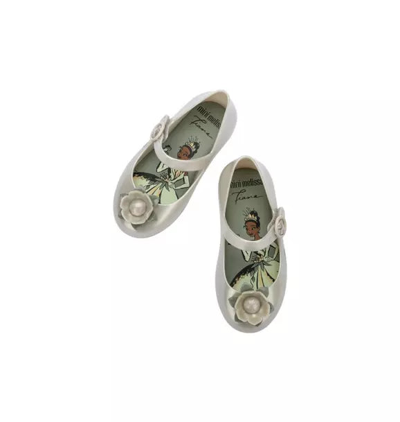 Toddler Sweet Love+Princess Mary Jane Ballet Flat in Metallic White