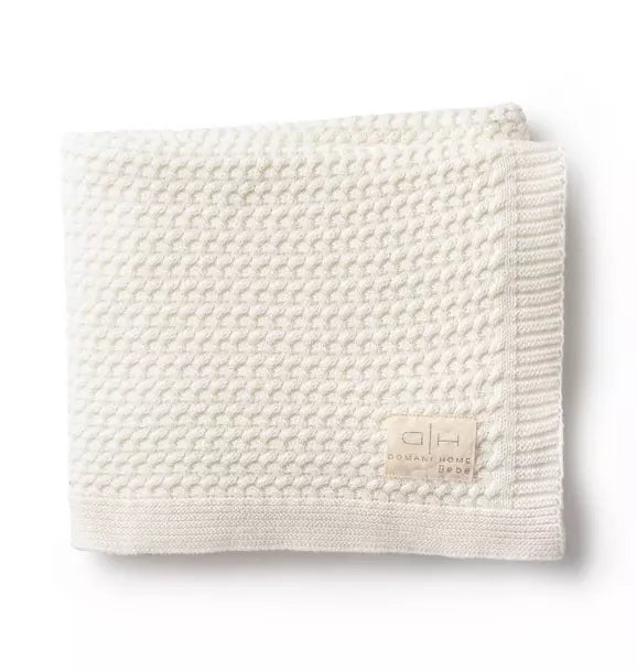 Herringbone Cream Baby Blanket