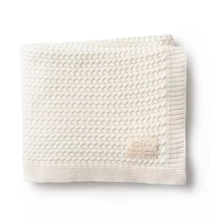 Herringbone Cream Baby Blanket