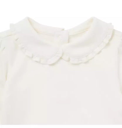 Baby Ruffle Trim Collar Bodysuit