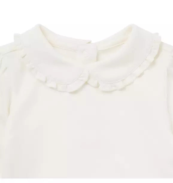Baby Ruffle Trim Collar Bodysuit