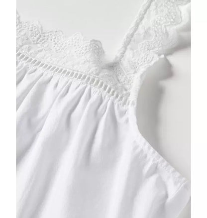 Women's Twill Esme Nightgown in White