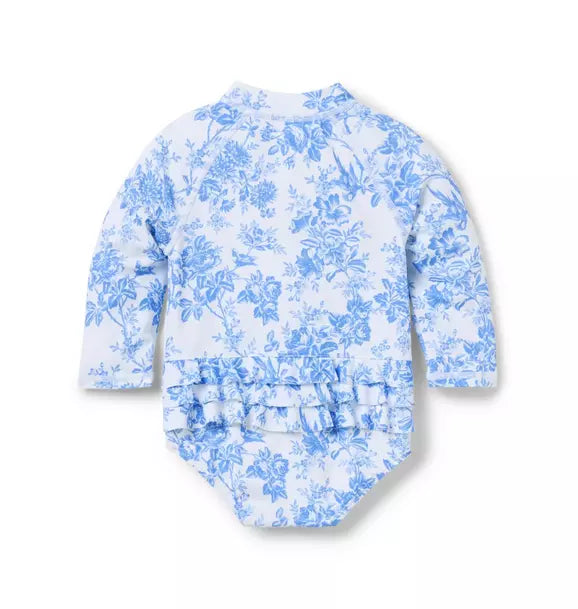 Baby Recycled Floral Rash Guard Swimsuit