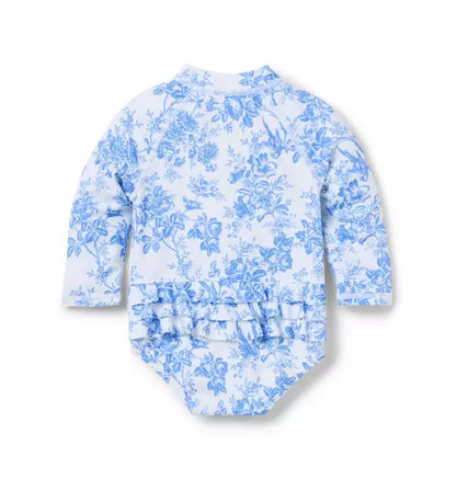 Baby Recycled Floral Rash Guard Swimsuit