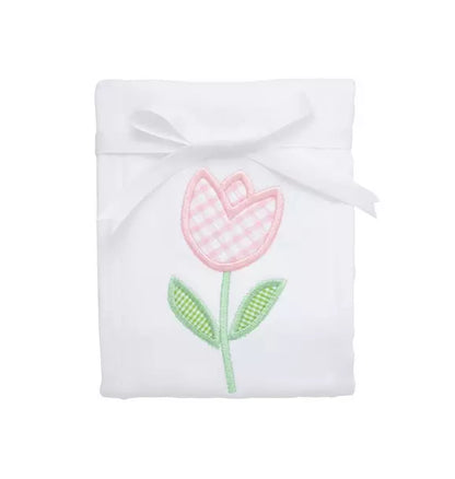 Tulip Applique Burp Cloth