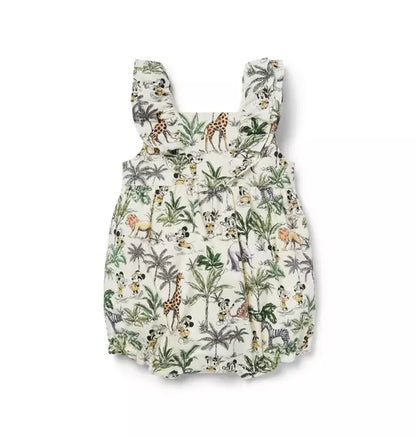 Disney Mickey Mouse Safari Ruffle Baby Romper