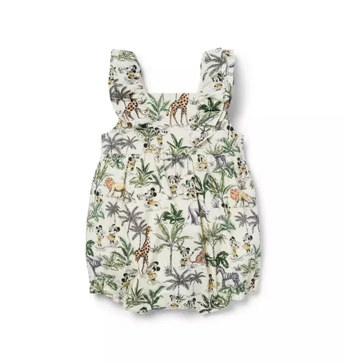 Disney Mickey Mouse Safari Ruffle Baby Romper