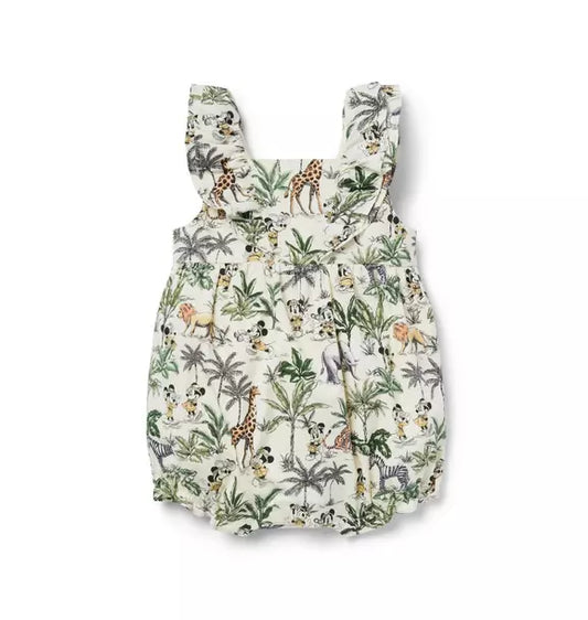 Disney Mickey Mouse Safari Ruffle Baby Romper