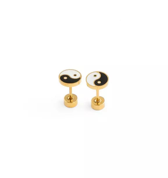 Yin Yang Stud Earrings