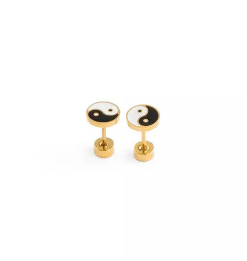 Yin Yang Stud Earrings