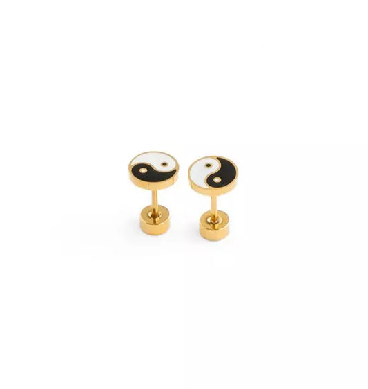 Yin Yang Stud Earrings