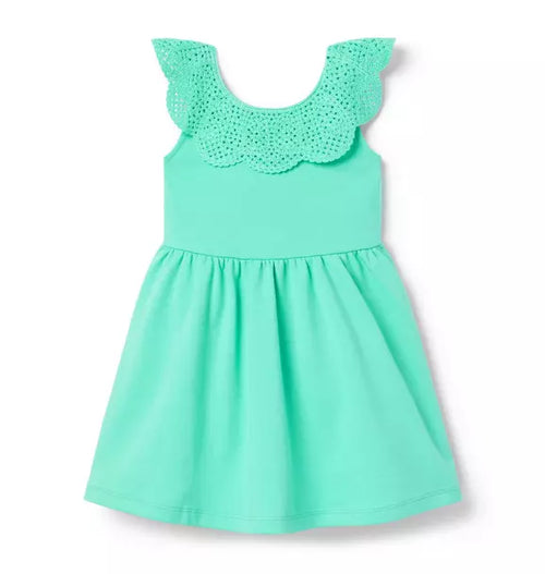 Crochet Collar Ponte Dress