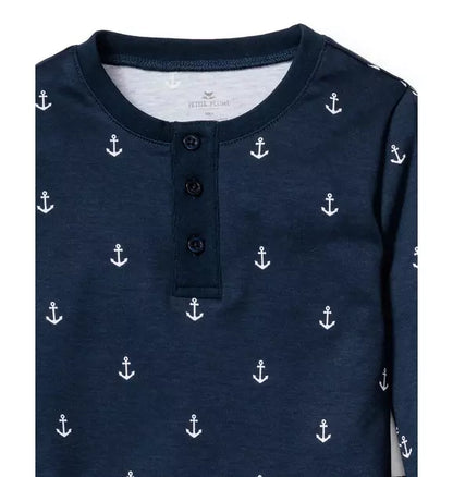Kid's Snug Fit Pajama Set in Portsmouth Anchors