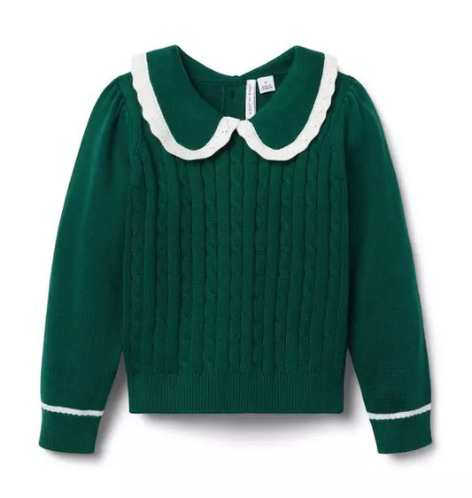 Cable Knit Collared Sweater