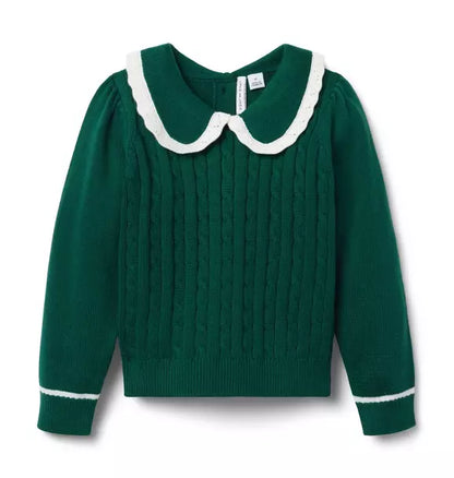 Cable Knit Collared Sweater
