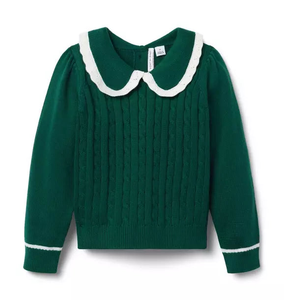 Cable Knit Collared Sweater