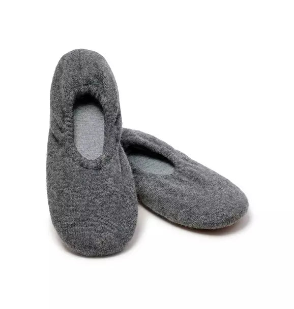 Women's Cashmere Slippers in Grey
