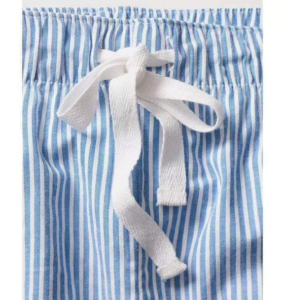Women's Twill Pajama Set in French Blue Seersucker