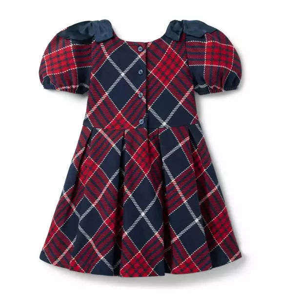 The Tartan Pleated Bow Dress