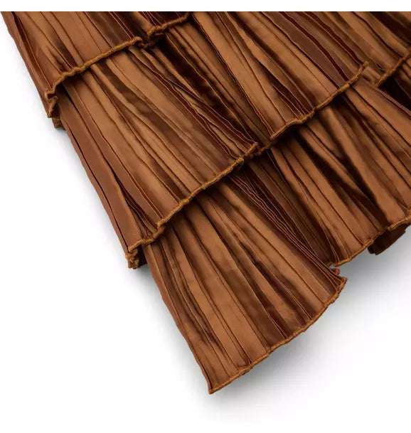 Pleated Ruffle Dress