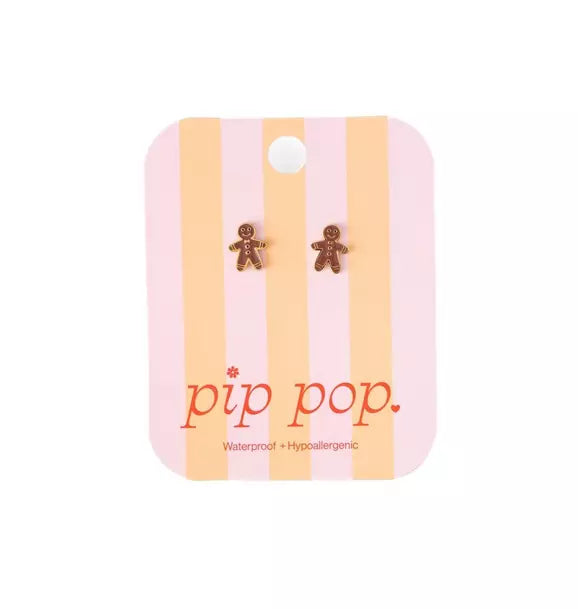 Gingerbread Man Stud Earrings