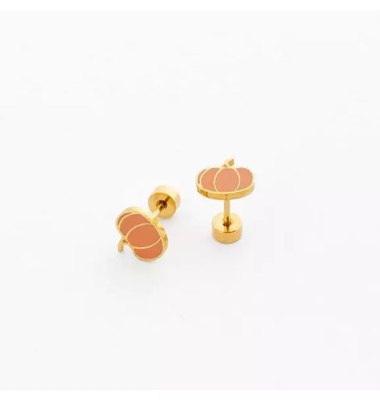 Pumpkin Stud Earrings