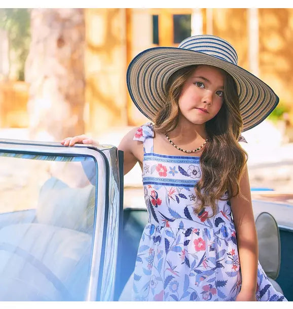Striped Straw Sun Hat