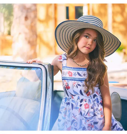 Striped Straw Sun Hat