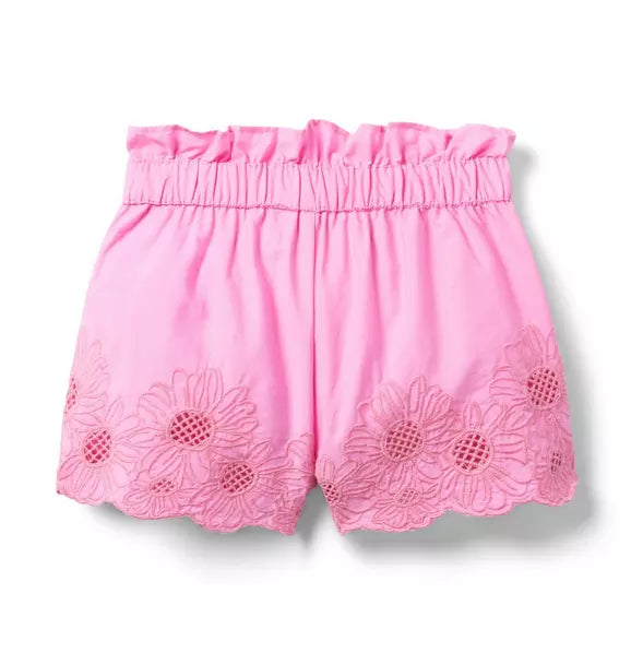 The Embroidered Floral Hem Short