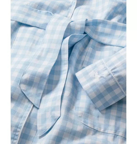 Light Blue Gingham Robe