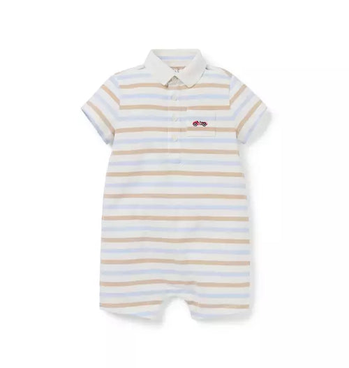 Baby Striped Race Car Romper