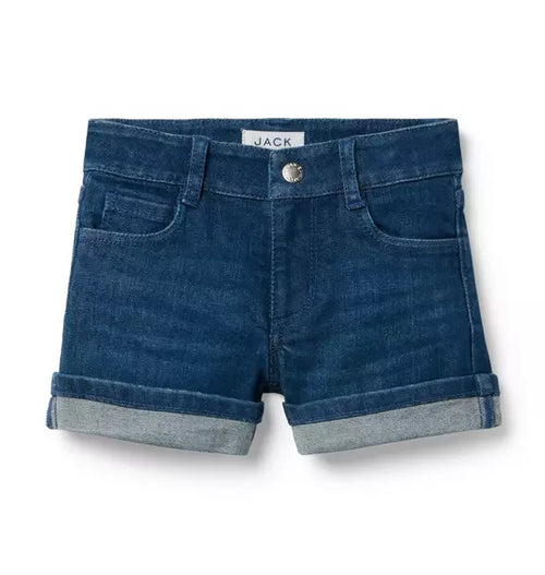 Denim Cuffed Short In Medium Wash