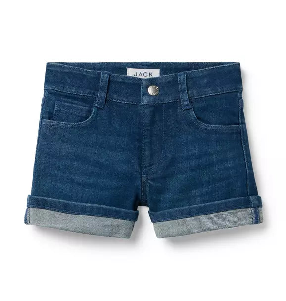 Denim Cuffed Short In Medium Wash