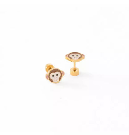 Monkey Stud Earrings