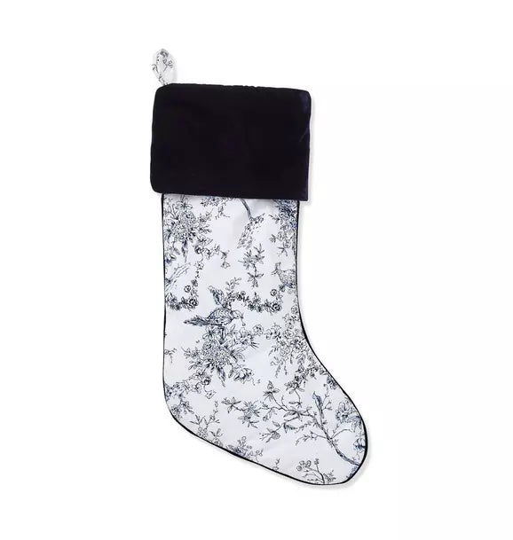 Christmas Stocking in Timeless Toile