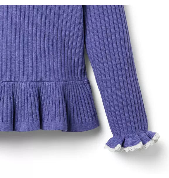 Ribbed Peplum Sweater