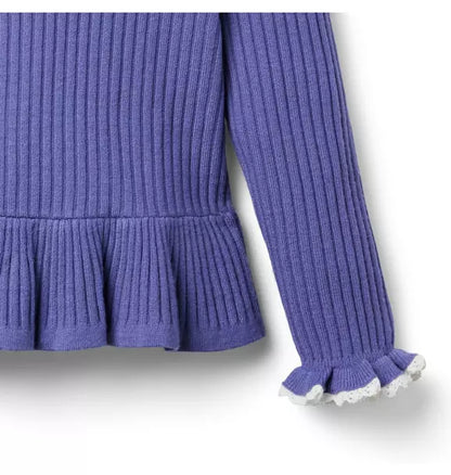 Ribbed Peplum Sweater