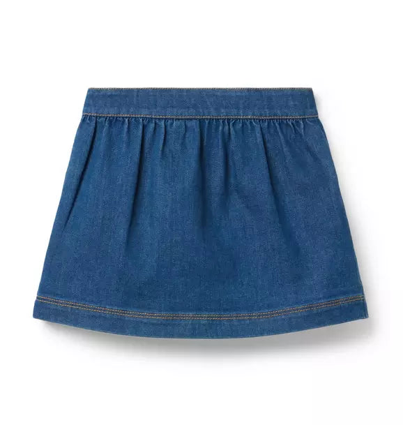 Denim Button Skirt