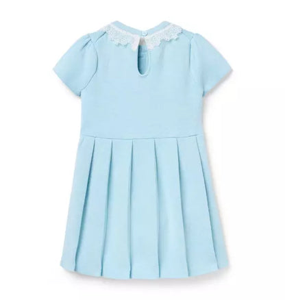 Lace Trim Sweater Dress