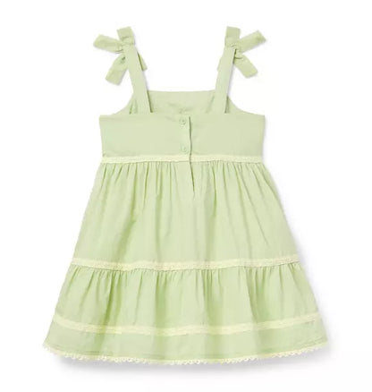 Embroidered Floral Bow Dress